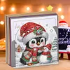 Christmas Acrylic DIY Diamond Art Painting Napkin Holder Set (Penguin Snowman)