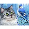 Cat Bird - Full Round Diamond Painting  40*30cm/50*40cm
