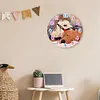 Diamond Painting Animal Wooden Wall Clock Home Decor