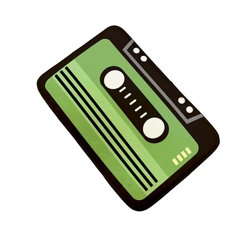 Athvotar Welcome Doormat Retro Cassette Music Tape Floor Carpet Outdoor Entrance Rug Living Room Kitchen Non-Slip Bathroom Kids Mat