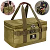 20L Camping Kitchen Organizer Trunk Organizer for Camping Picnic (Khaki)