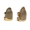 Brass Thimble Finger Sleeve Embroidery Finger Tips Cross Stitch Sewing Tool