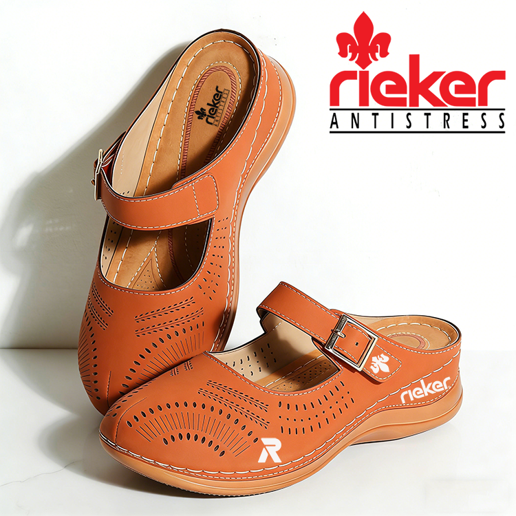 RIEKER&reg; Novi retro ženski ortopedski masažni čevlji na klin