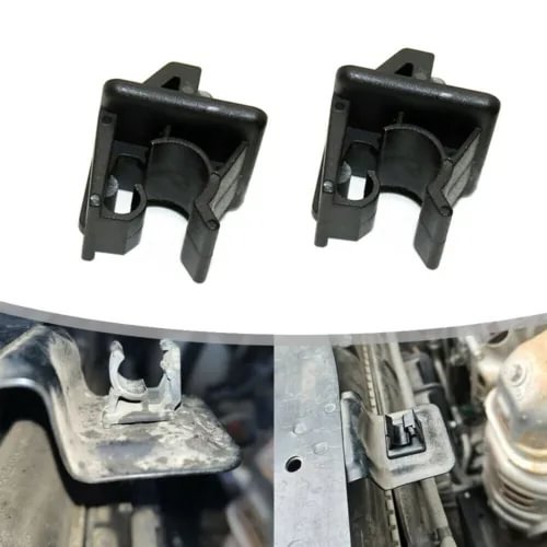 Dronehint 2pcs Black Car Hood Prop Support Rod Holder Clips Replacement Parts Universal (For: Acura) Parts