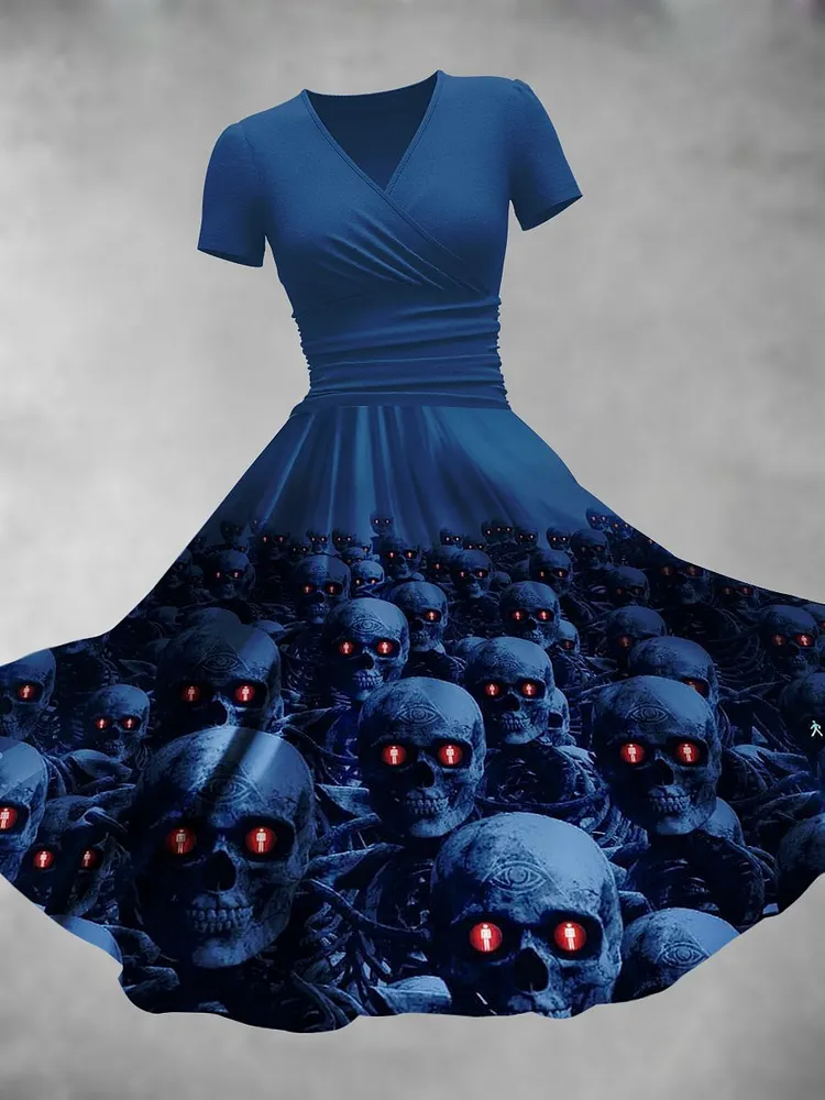 Women's Halloween Vintage Artistic Maxi Dress