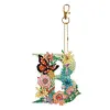 DIY Diamond Painting Butterfly Flower Lettter Keychain Kit