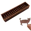 Wooden Bobbin Set with Animal Shapes for DIY Sewing Storage Tool (Cat)