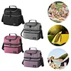 Insulated Lunch Bag Double Deck Lunch Box for Work Camping Hiking Beach Picnic