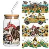 4PCS Rhinestone Stickers Diamond Painting Sticker for Cup (Sunflower Gnome)