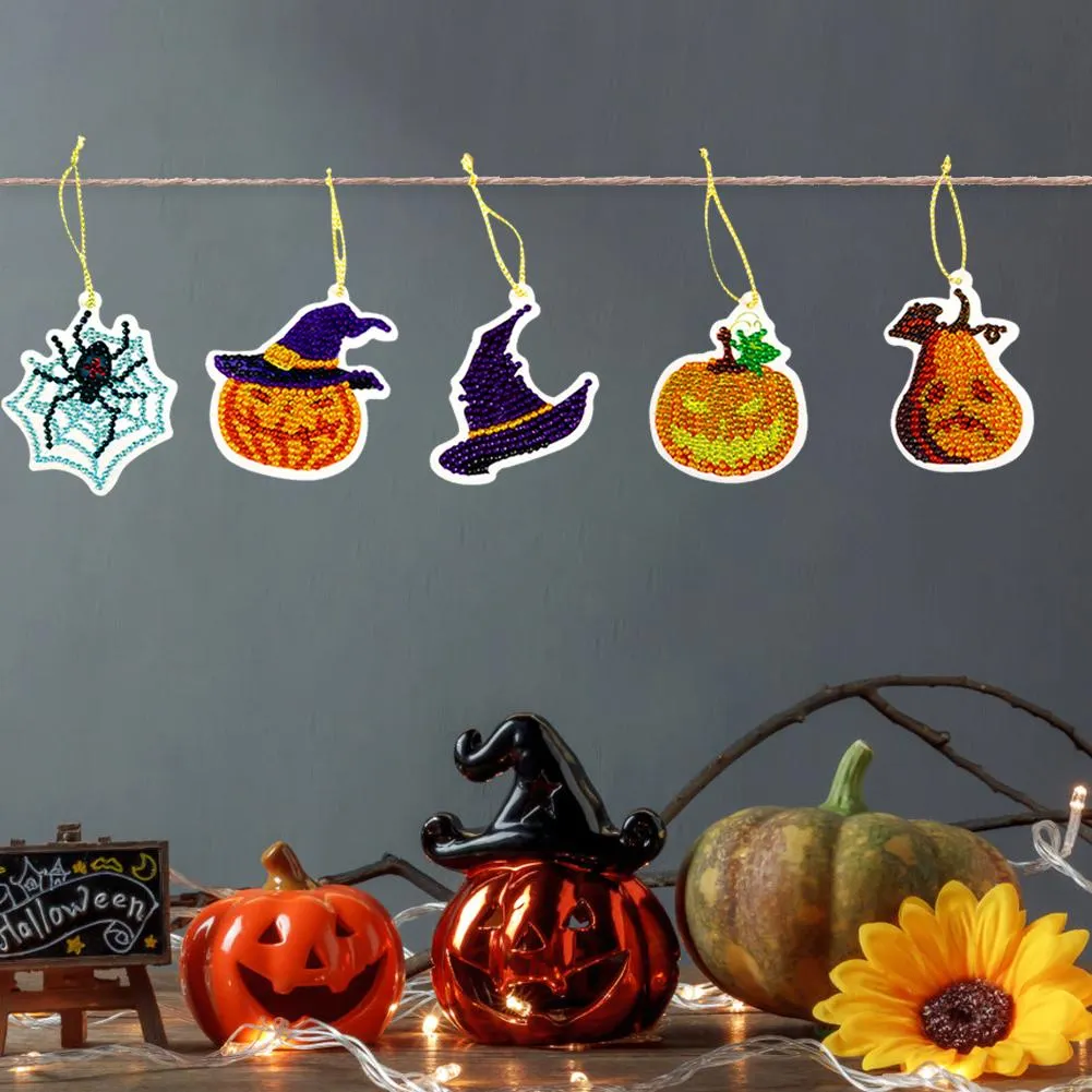 10pcs Halloween DIY Diamond Painting Pendant(Single Side)