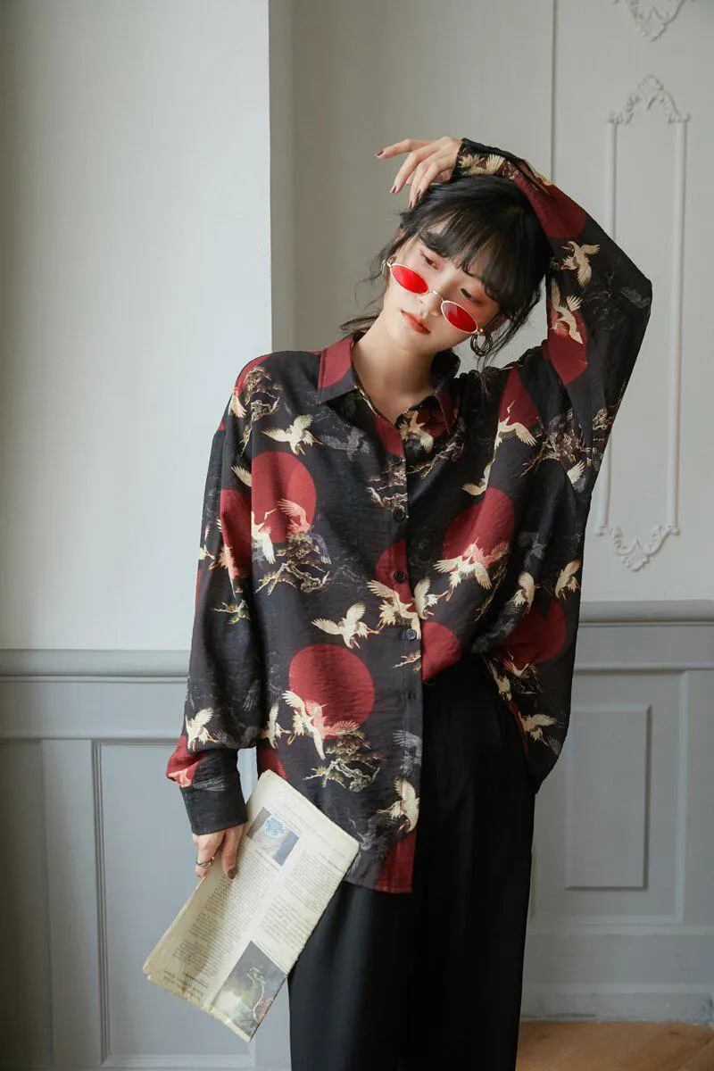 Brownm Pattern Long Sleeve Shirt