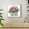 Peony-14CT Stamped Cross Stitch 31*29cm/12.2*11.42in