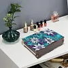 (US Local)Diamond Painting Storage Box DIY 5D Diamond Painting Jewelry Box (Flower A)