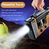 AM FM SW Emergency Power Bank SOS Alarm LED Light Hand Crank Solar Weather Radio