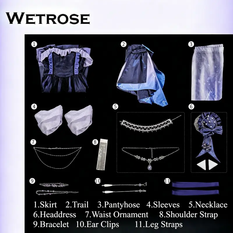 [Wetrose] Pre-Order Wuthering Waves Mornye Starlight&rsquo;s Destination Dress Game Outfit Cosplay Costume