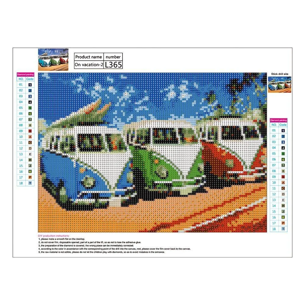 Diamond Painting - Full Round Drill - Bus Station(40*30cm)