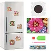 (US Local)6Pcs Acrylic  Owls Diamond Painting Fridge Magnet for Fridge Whiteboard