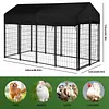 [US Local Warehouse] Outdoor Secure Wire Crate Kennel Anti-Rust Metal Dog Cage for Medium Small Dogs