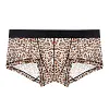 Men's Ultra-thin Mesh Ice Silk Sexy Leopard Print Boxer Briefs
