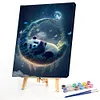 Moon Red Panda-Paint by Numbers Acrylic Painting 40*50CM