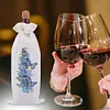 5D DIY Special Shaped Drill Diamond Painting Wine Bottle Bags Covers Kit (Flower)