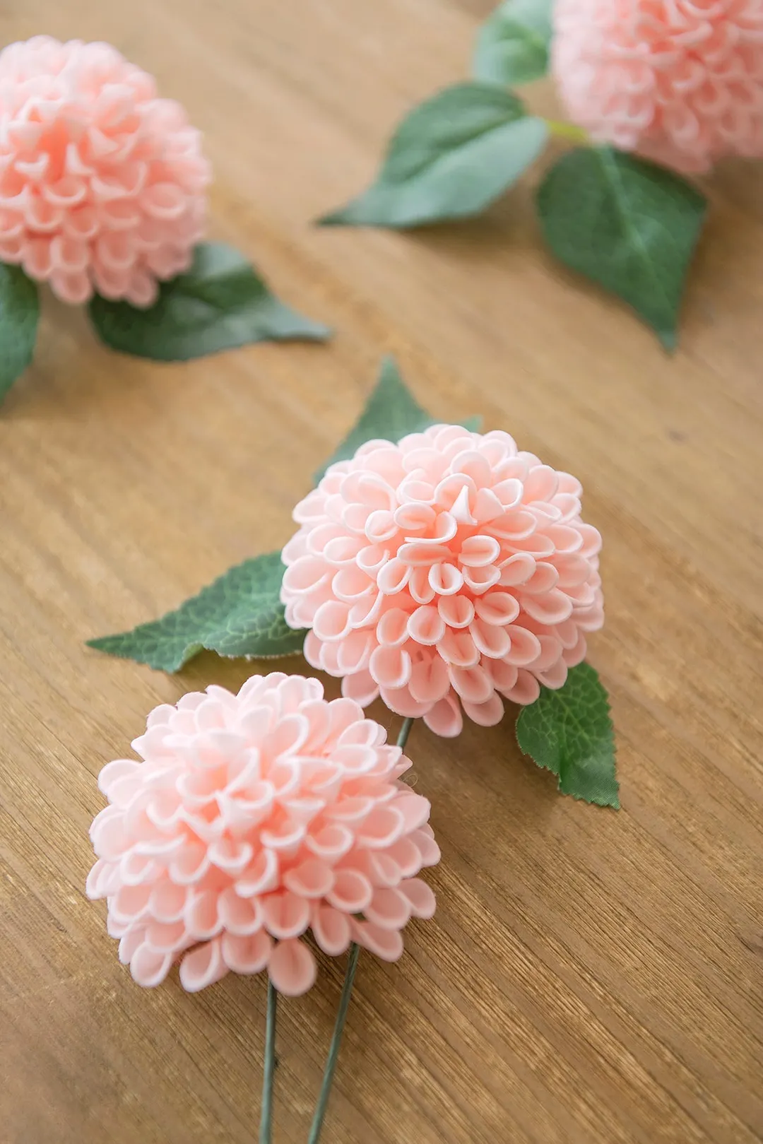 2.5" Foam Dahlia with Stem - 8 Colors