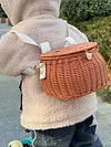 Bike Front Basket Backpack with Lid Cycling Handlebar Basket Bicycle Accessories