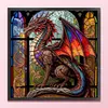 Stained Glass Dragon-11CT Counted Cross Stitch Kit(40*40cm)