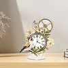 (US Local)Acrylic Special Shape Flower Bird Diamond Painting Clock Ornaments Kit