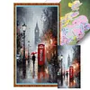 (Stamped/Counted) Streets Of London-11CT/14CT Cross Stitch 40*70cm(Big Size)