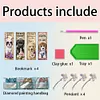 (US Local)4Pcs Diamond Painting Bookmarks Diamond Art Bookmarks for Book Lovers (Dog)