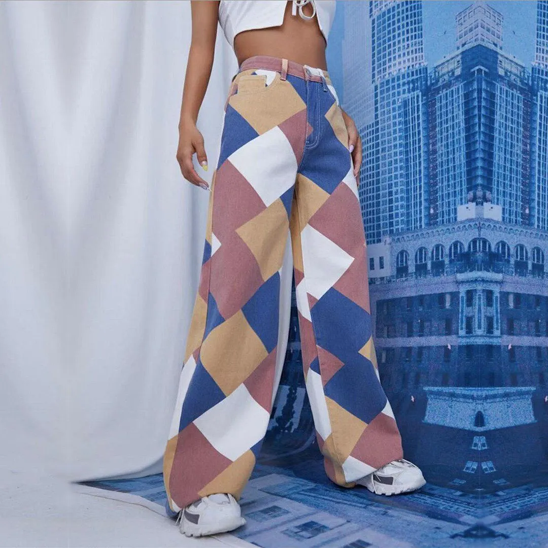 Brownm Harlequin Wide Leg Jeans