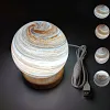 Planet LED Night Light Galaxy Planet Light with Stand Decorative Bedroom Bedside Lamp Creative Birthday Gift