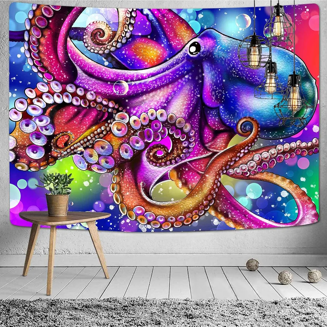 Viking Raven Tapestry Mysterious Viking Meditation Psychedelic Runes Art Wall Hanging Tapestries for Living Room Decor Yoga Mat