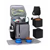 Dog Travel Bag, Weekend Pet Travel Set for Dog and Cat, Airline Approved Tote Organizer with Multi-Function Pockets (Grey)