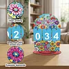 DIY Wooden Annual Reading Count Ornament  Year's Reading Tracker Desk Kit Track up to 999 Books, Comes with a Base