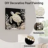 (25x25cm)DIY Pearl Painting Turtle Framed Handmade Pearl Material Art Kit Living Room Decor