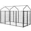 [US Local Warehouse] Outdoor Secure Wire Crate Kennel Anti-Rust Metal Dog Cage for Medium Small Dogs