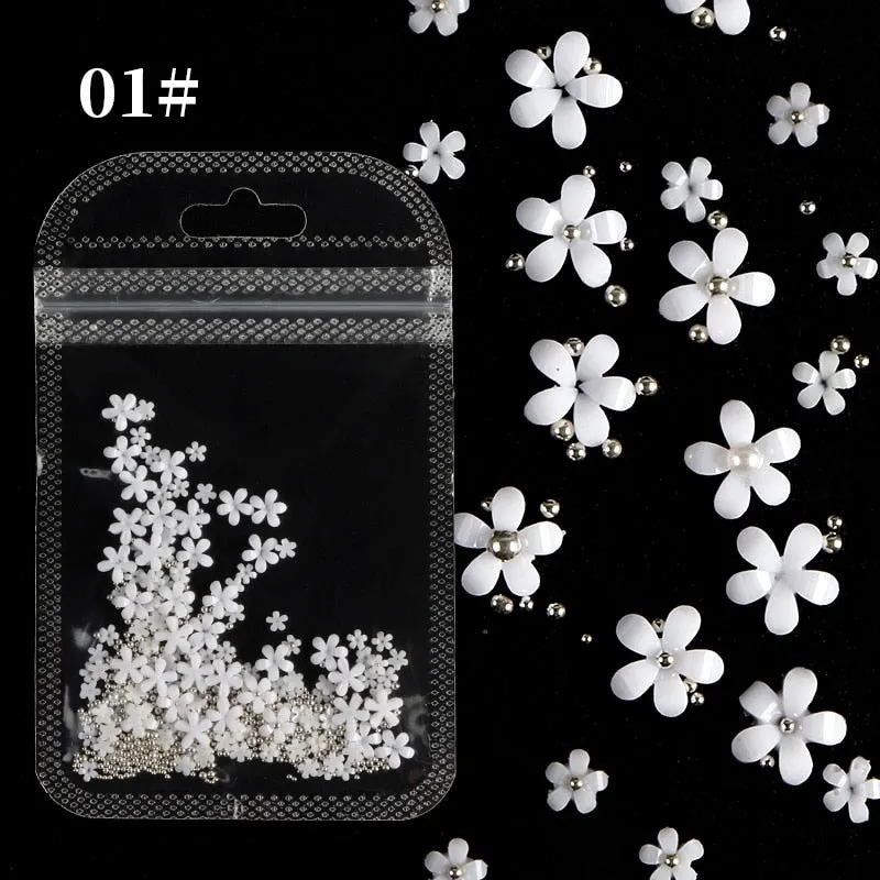 48pcs Mixed Size Aurora Little Bear Nail Art Accessories Resin Kawaii Bear Stereo FlatBack 3D Fashion Fingernail DIY Decoration-Nail Inspo