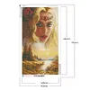 (US Local)Beauty 5D DIY Full Drill Round Big Size Diamond Painting Kit for Home Wall Decor 40x70cm 