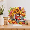>SALE<Acrylic 2D Flat Pumpkin Truck DIY Table Top Diamond Painting Ornament Kits