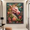>SALE<Full Embroidery Eco-cotton Thread 11CT Print Flower Dragon Cross Stitch 50x60cm