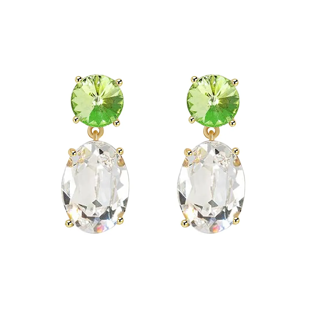 Dvacaman Newest Multicolor Crystal Drop Earrings Fine Jewelry Accessories For Women Fashion Rhinestone Tassel Earrings Wholesale
