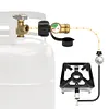 Gas Pressure Meter Propane Adapter Gauge Brass Propane Gas Gauge for 5-40lb Tank
