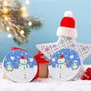 DIY Double Sided Special Shape Diamond Painting Compact Mirror Kit(Snowman)