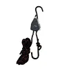 Adjustable Hanging Lanyard Tent Lamp Lifting Pulley Hook (3/8 inch Metal)