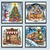 (US Local)4Pack Xmas-Special Shaped Diamond Painting Kit(40x40cm)