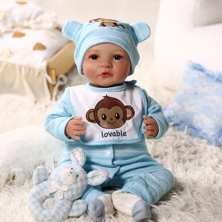 Babeside Quiet Reborn Baby Simone 20" Little Infant Boy Building Lovely Memories
