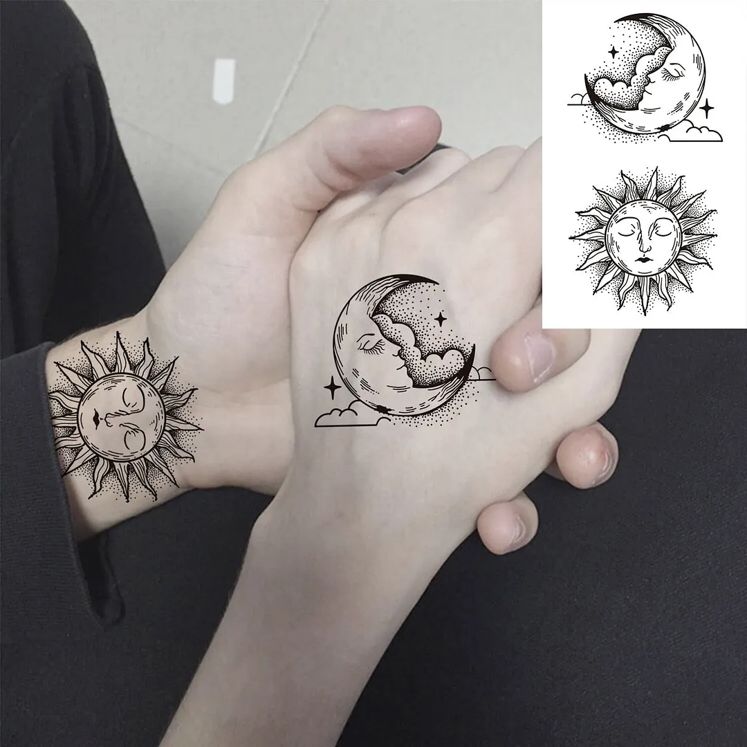 Lotus Mandala Flower Deer Sexy Temporary Tattoos For Women Neck Back Adult Geometric Tribe Fake Tattoo Body Art Waterproof Tatoo