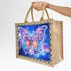 DIY Diamond Painting Linen Waterproof Handbag Shopping Storage Bag Totes Kit(with 2pcs diamond painting)